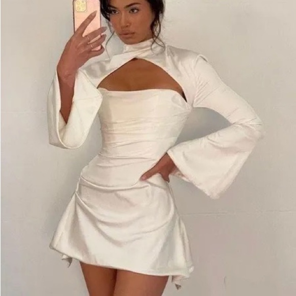 House of CB Toira Satin Corset Minidress - M